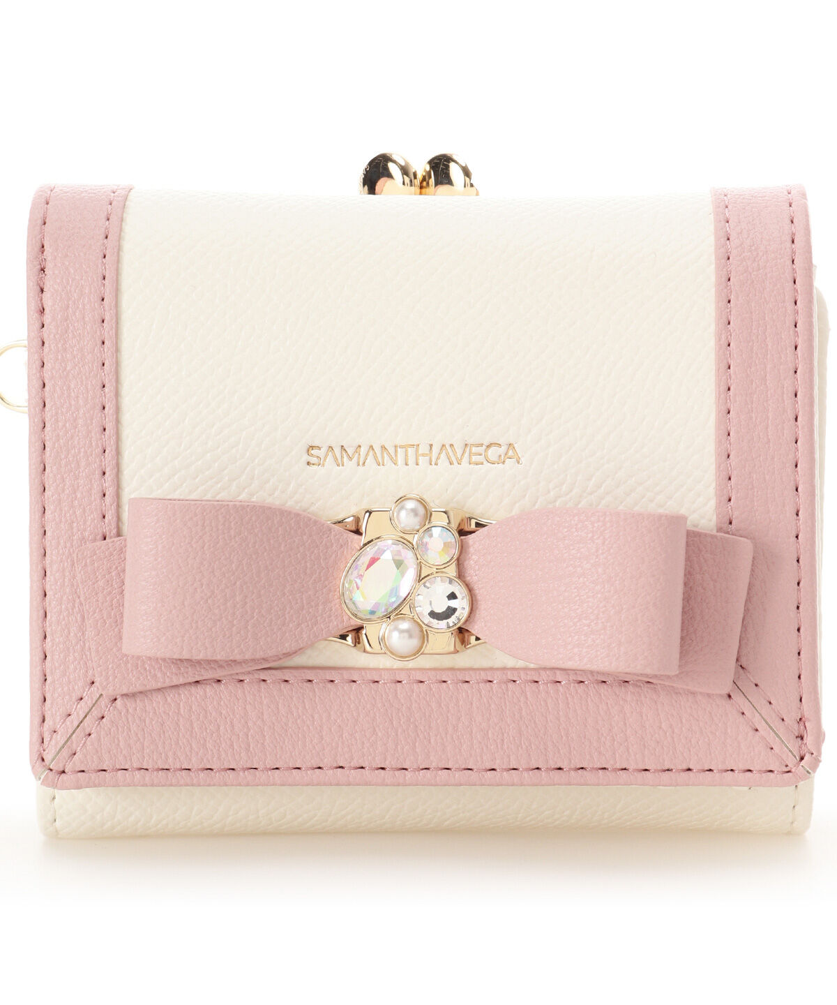 Samantha Vega「バイカラージュエルリボン折財布」|財布|