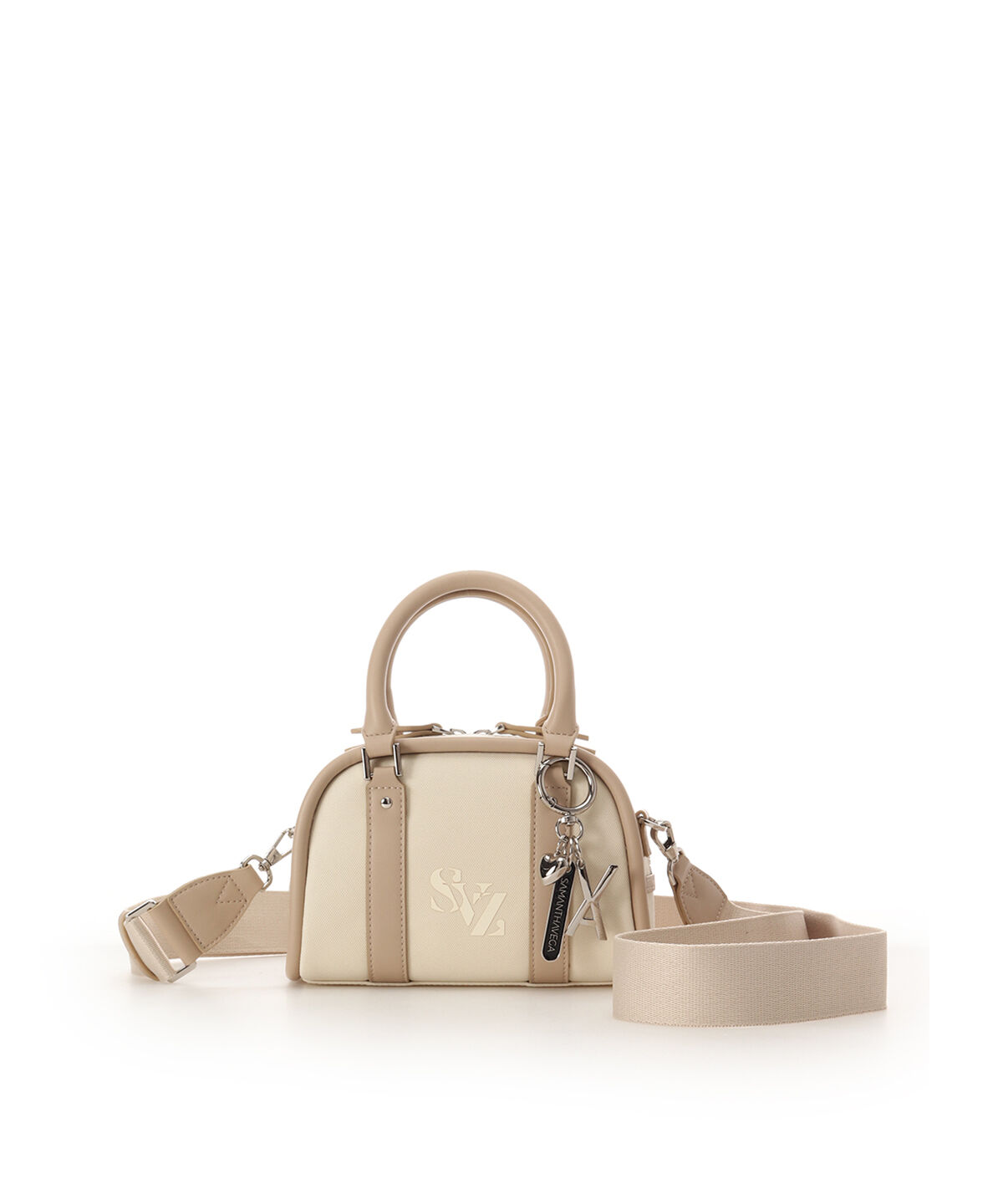 Samantha Vega「SAMANTHAVEGA&times;「VARZAR（バザール）」コラボコレクション ミニボストンバッグ」|ショルダー・メッセンジャー|ベージュ
