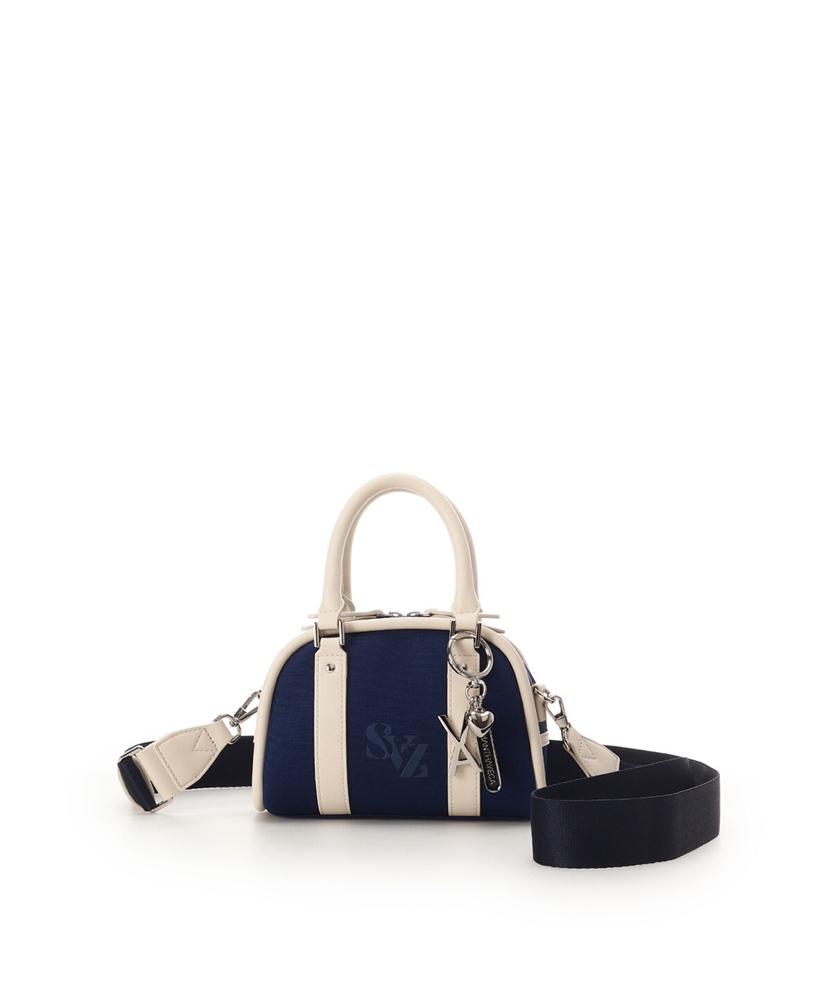 Samantha Vega「SAMANTHAVEGA&times;「VARZAR（バザール）」コラボコレクション ミニボストンバッグ」|ショルダー・メッセンジャー|ネイビー