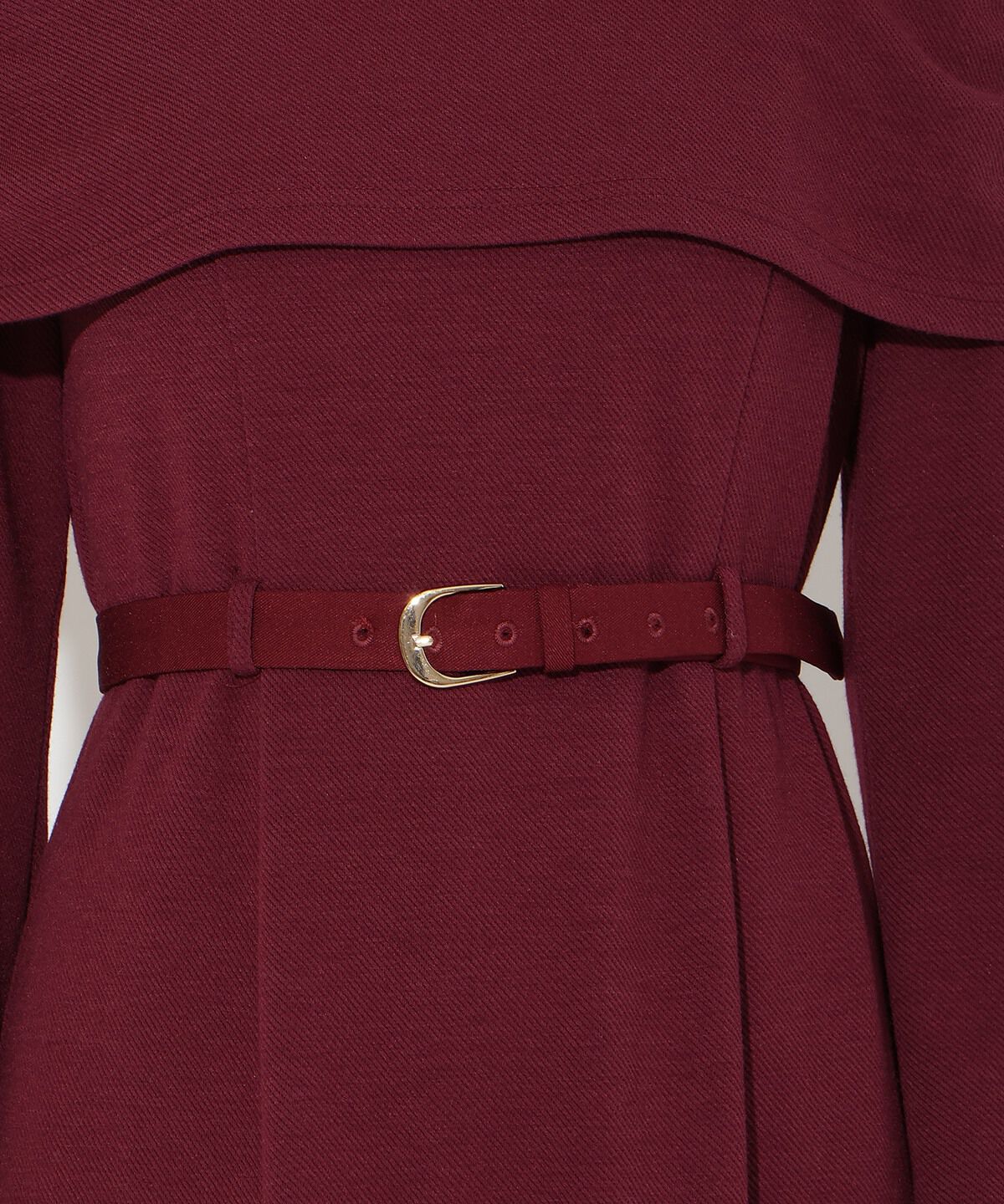 アンドクチュール「ベルト付きオフショルカットワンピース」|ワンピース|