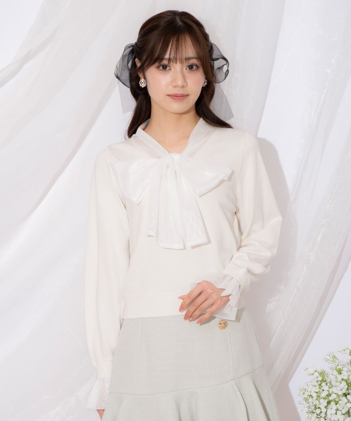 WILLSELECTION「レイヤード風ボウタイニット」|ニット・セーター|