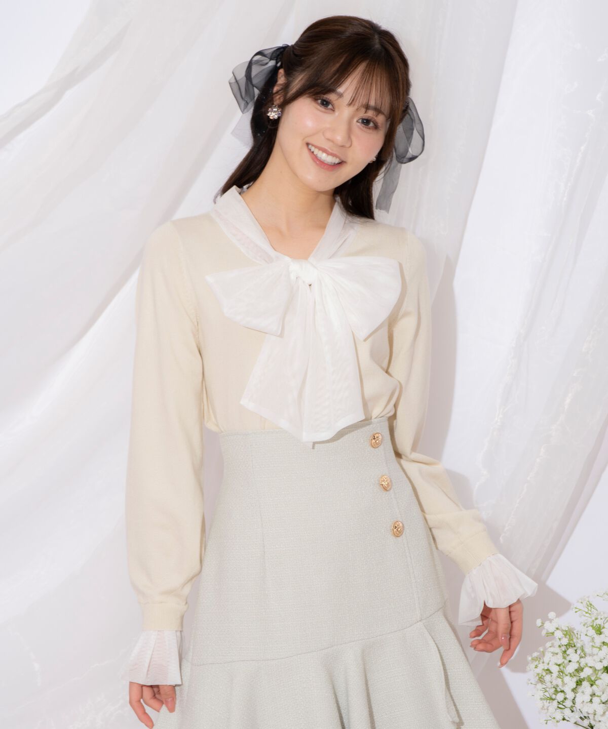 WILLSELECTION「レイヤード風ボウタイニット」|ニット・セーター|