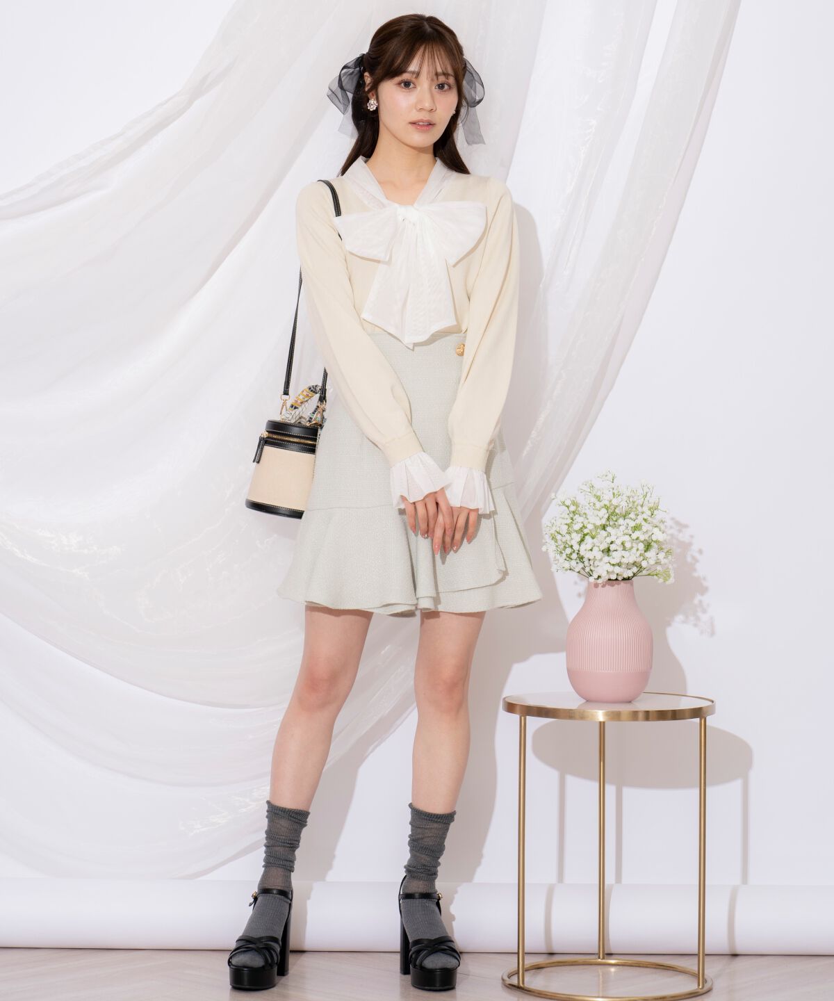 WILLSELECTION「レイヤード風ボウタイニット」|ニット・セーター|