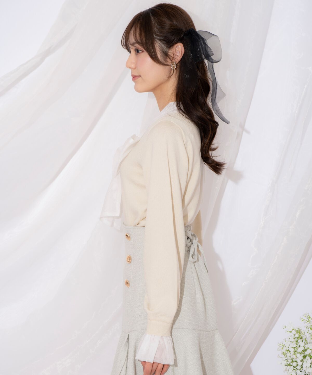 WILLSELECTION「レイヤード風ボウタイニット」|ニット・セーター|