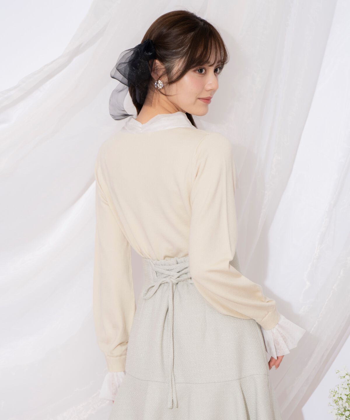 WILLSELECTION「レイヤード風ボウタイニット」|ニット・セーター|