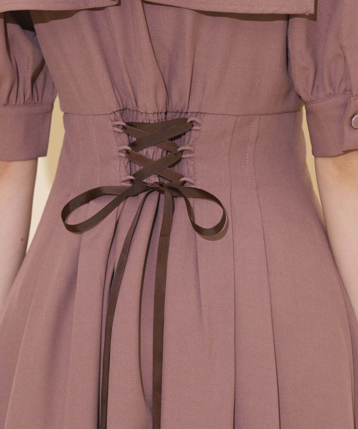 WILLSELECTION「スクエアラッフルシャツワンピース」|ワンピース|