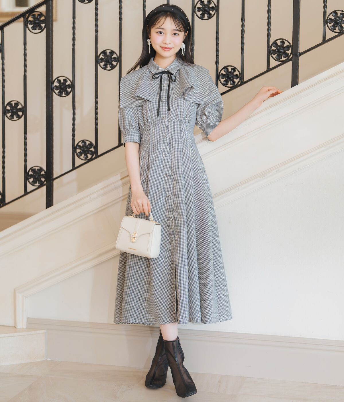 WILLSELECTION「スクエアラッフルシャツワンピース」|ワンピース|