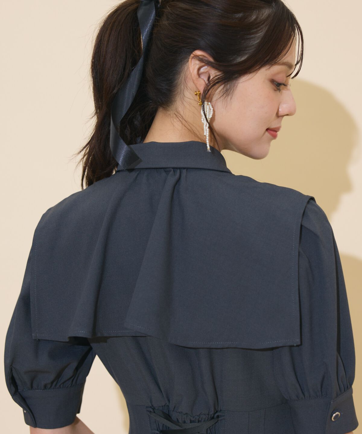 WILLSELECTION「スクエアラッフルシャツワンピース」|ワンピース|