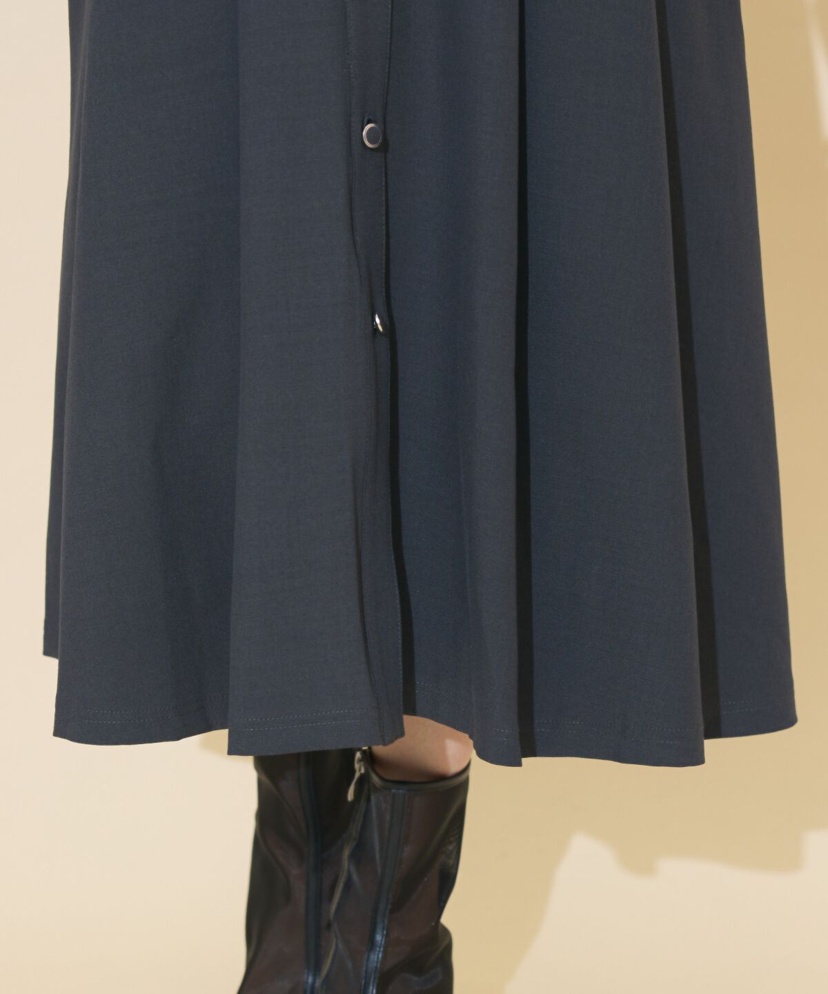 WILLSELECTION「スクエアラッフルシャツワンピース」|ワンピース|