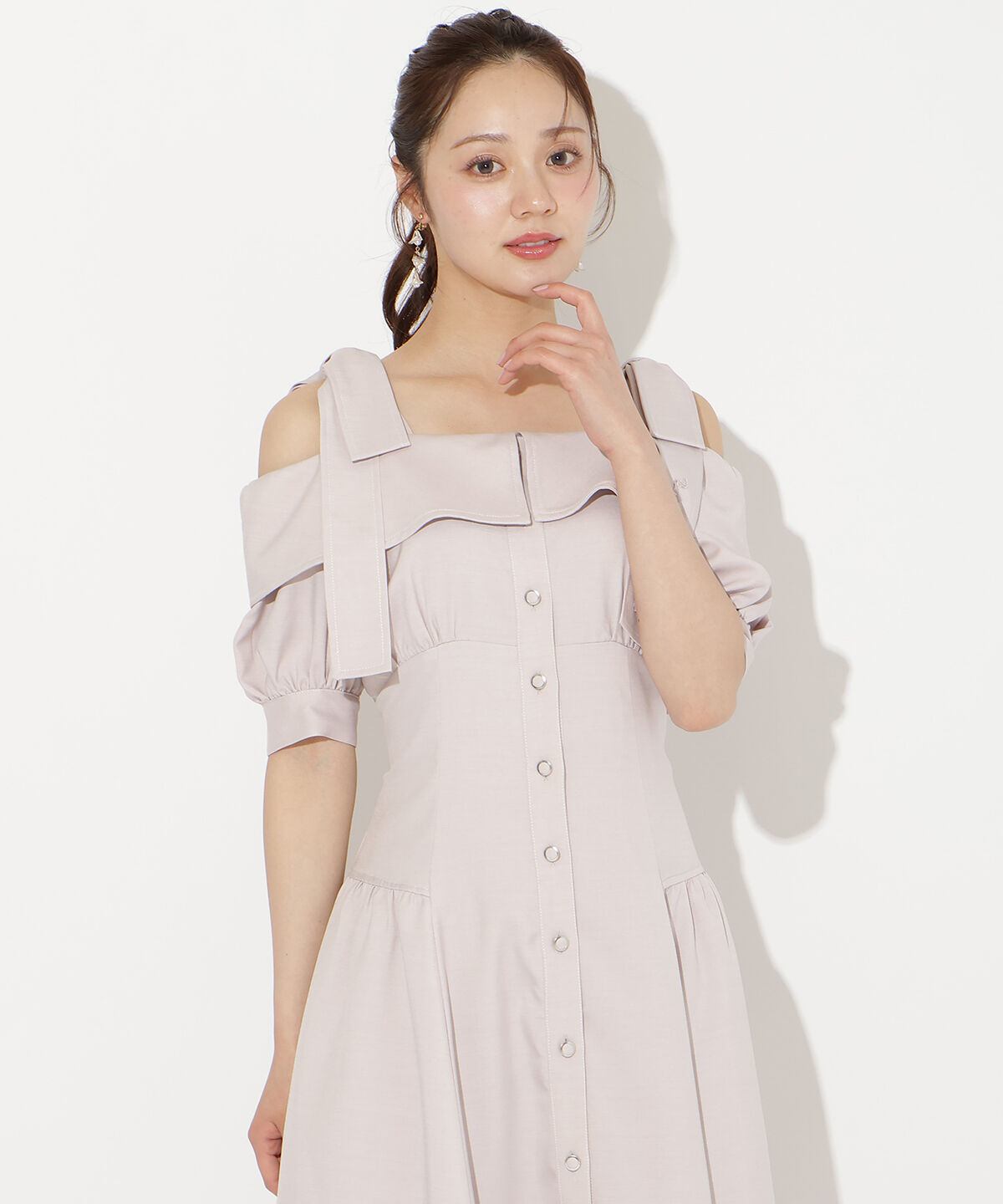 WILLSELECTION「リボンオフショルワンピース」|ワンピース|