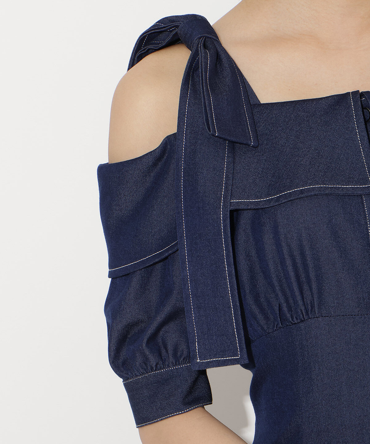 WILLSELECTION「リボンオフショルワンピース」|ワンピース|