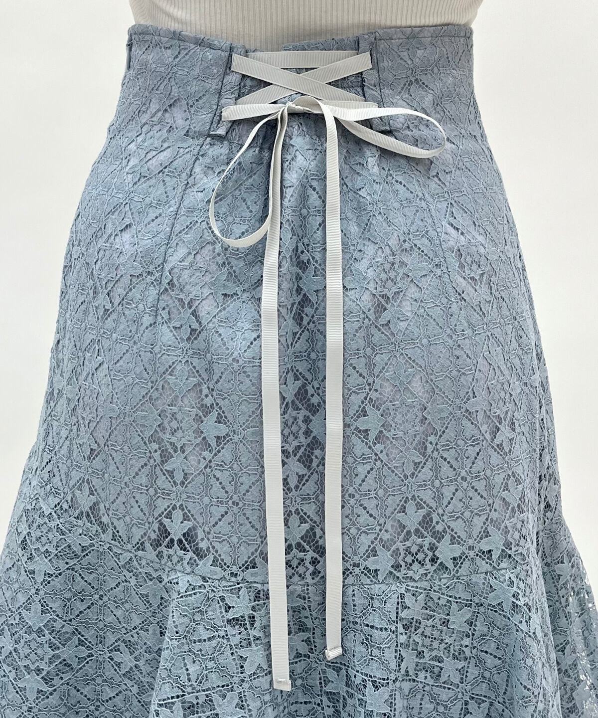 WILLSELECTION「アシメティアードレーススカート」|フレア|