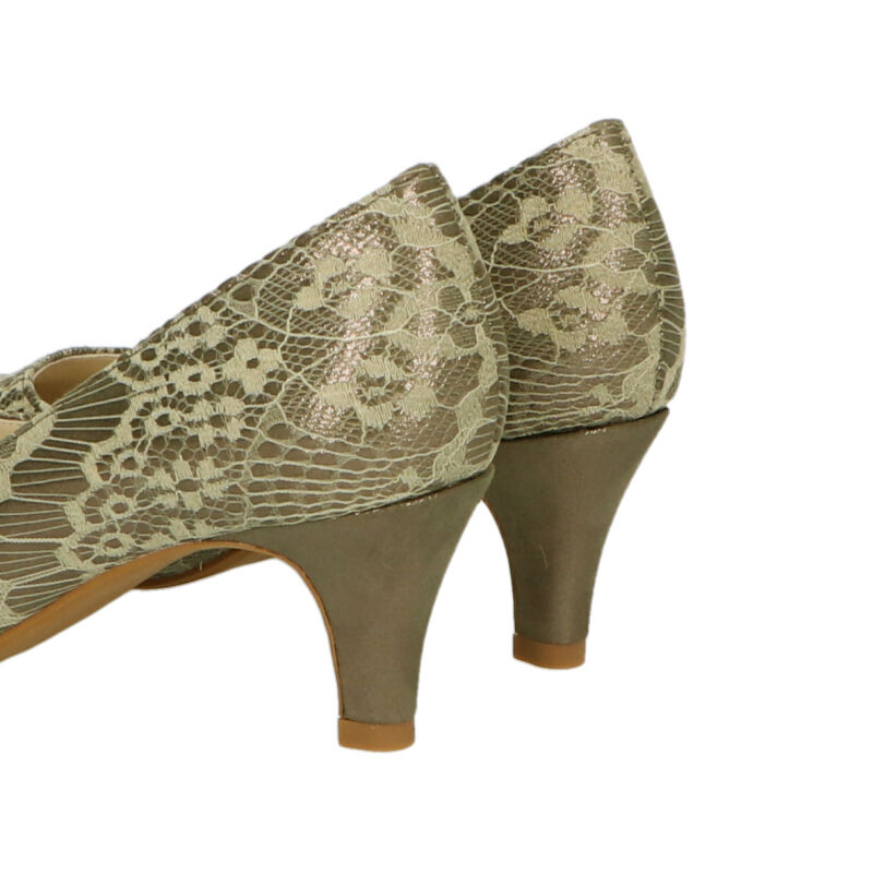 ORiental TRaffic「【アウトレット価格】グリッターヒールレースパンプス/R-2013 レース トレンド 人気」|パンプス|
