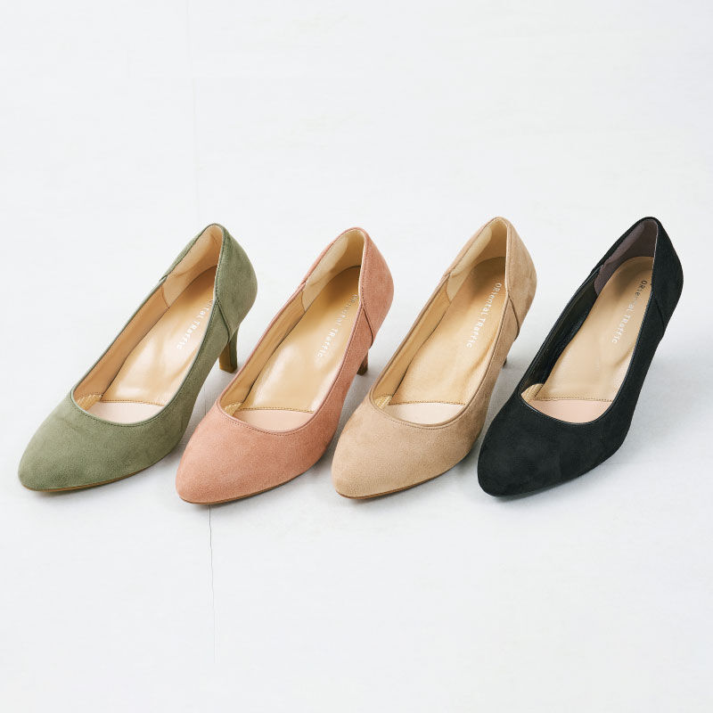 ORiental TRaffic「【跳べるパンプス/シリーズ累計１５０万足突破】アーモンドトゥヒール/R-3203 WEB限定」|パンプス|BLACK