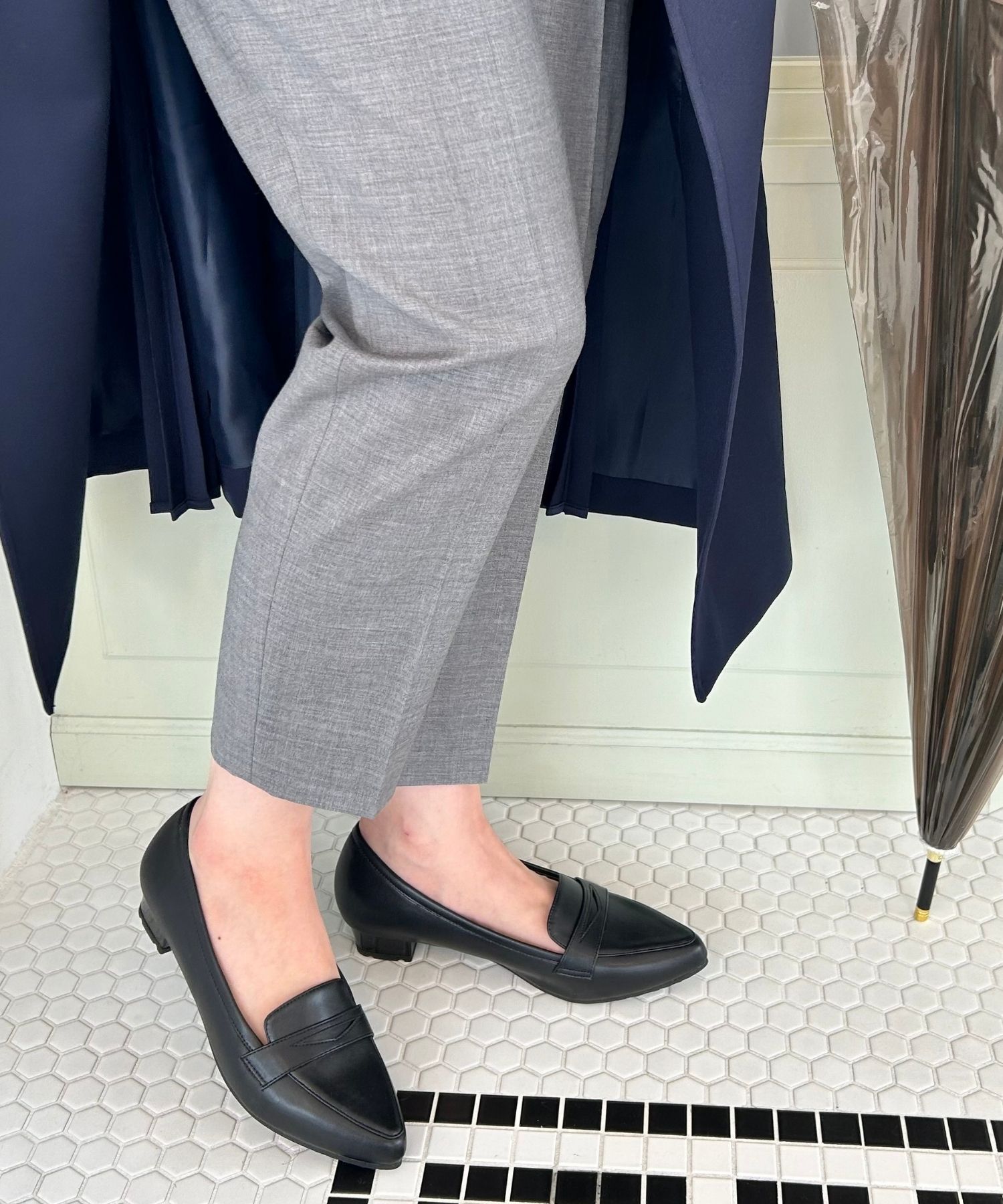 ORiental TRaffic「【防水】ポインテッドトゥ レイン パンプス /R-1016 晴雨兼用 通勤靴」|パンプス|BLACK