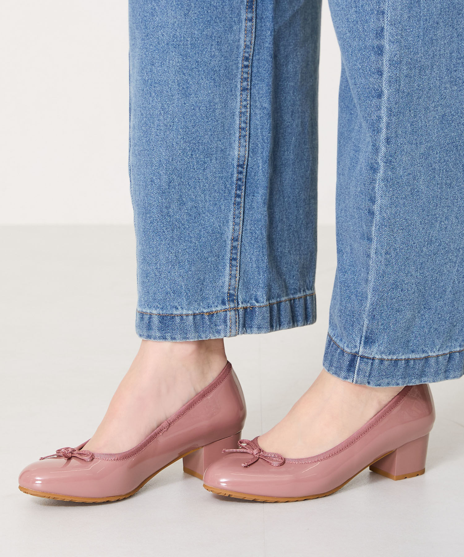 ORiental TRaffic「【防水】 ラウンドトゥ バレエ レイン パンプス /R-1017 バレエシューズ ヒール4.3ｃｍ」|パンプス|PINK