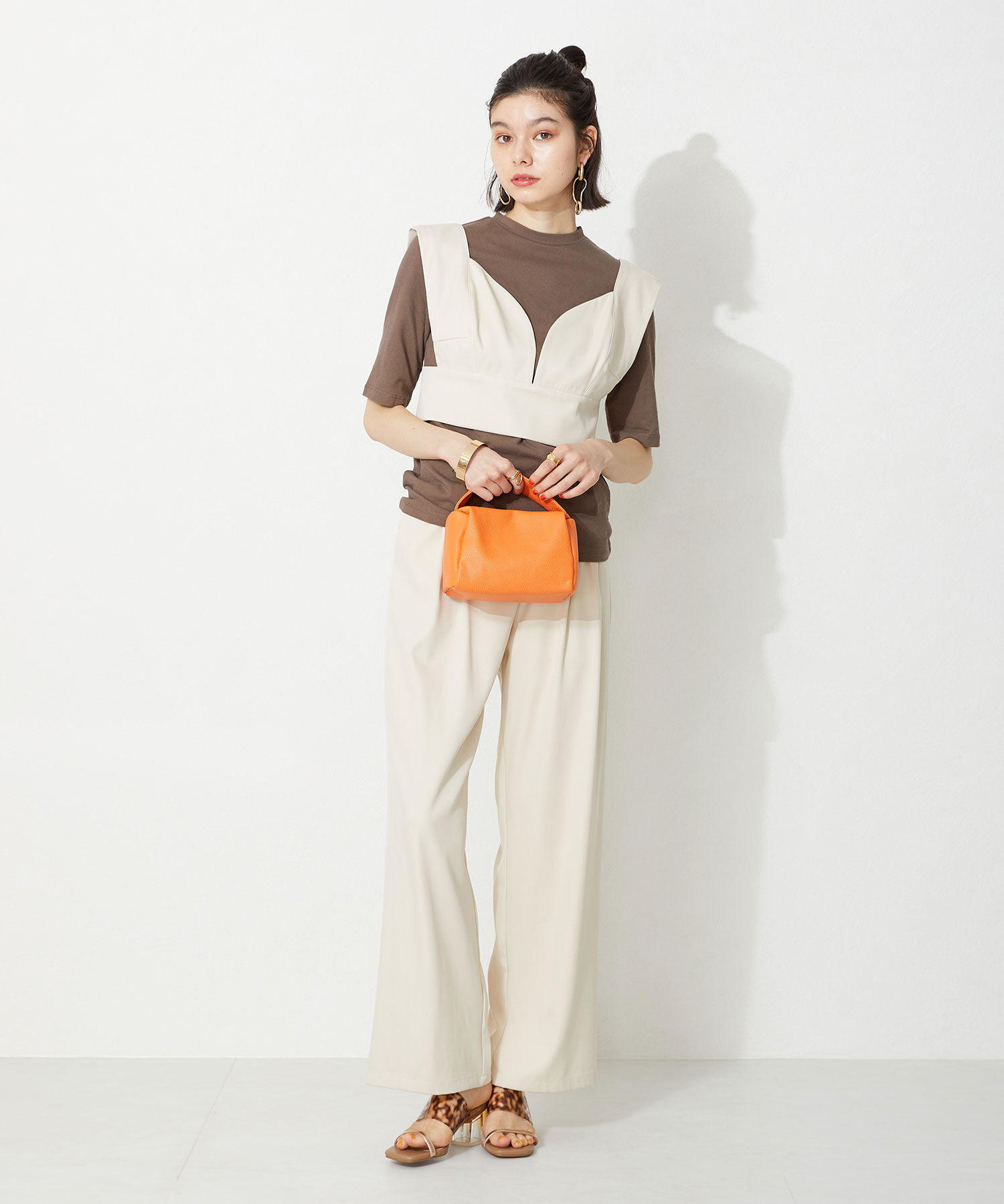 ORiental TRaffic「【アウトレット価格】異素材クリアヒールミュールサンダル/31236」|サンダル|