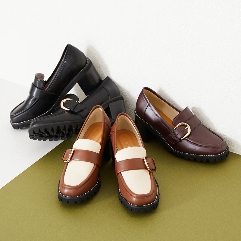 ORiental TRaffic「タンクソールバックルベルトローファー/31309」|パンプス|CAMEL