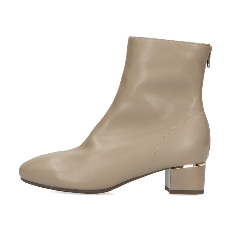 ORiental TRaffic「ソフトレザー メタリックライン ブーツ /31409 柔らかい 履き口に隠しゴム付き」|ショートブーツ|