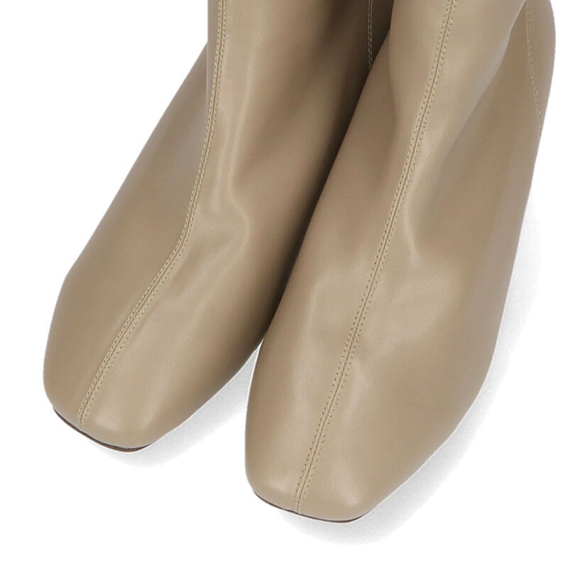 ORiental TRaffic「ソフトレザー メタリックライン ブーツ /31409 柔らかい 履き口に隠しゴム付き」|ショートブーツ|