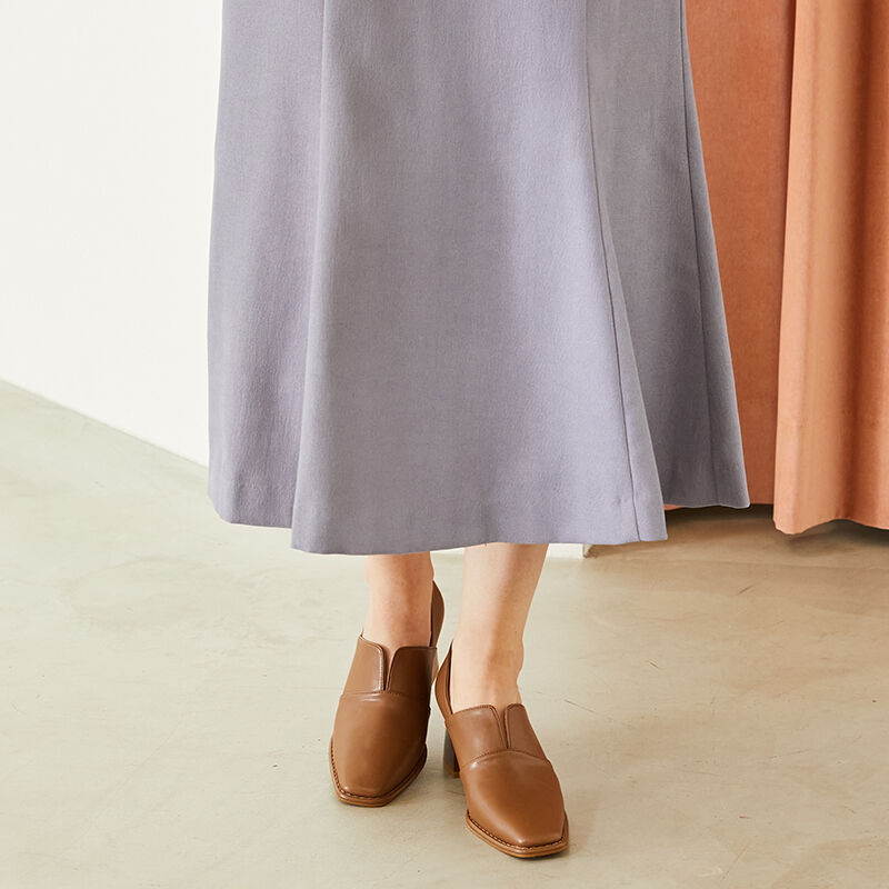 ORiental TRaffic「【トレンド】ウッドヒール甲深パンプス/31311 パンプス 人気 カジュアル ヒール5.5cm シンプル」|パンプス|