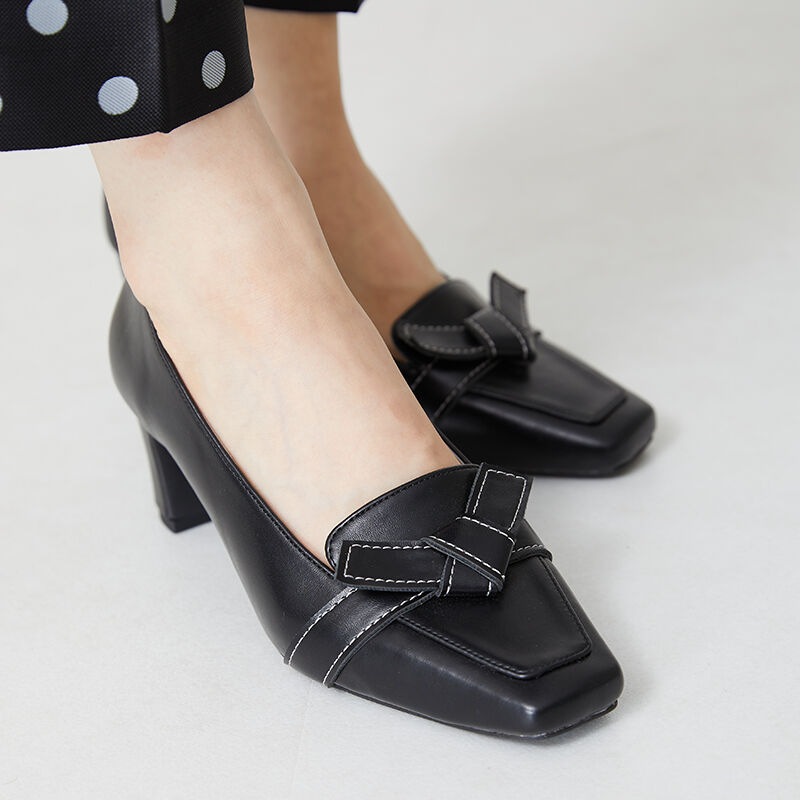 ORiental TRaffic「リボンステッチパンプス/31316」|パンプス|BLACK