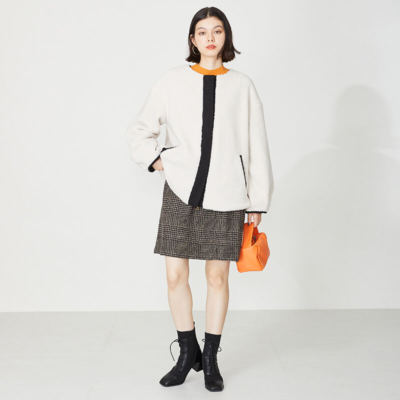 ORiental TRaffic「レースアップニットヒールブーツ/31433」|ショートブーツ|