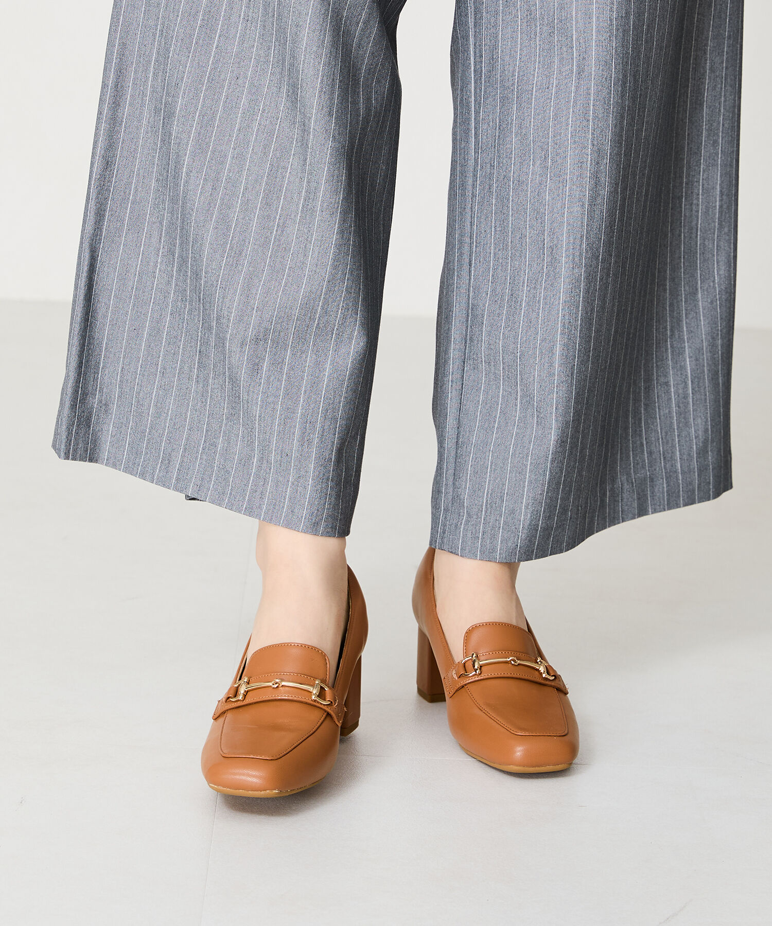 ORiental TRaffic「【跳べるパンプス/シリーズ累計１５０万足突破 】ビット ヒールローファー /R-3214 厚手クッション」|パンプス|