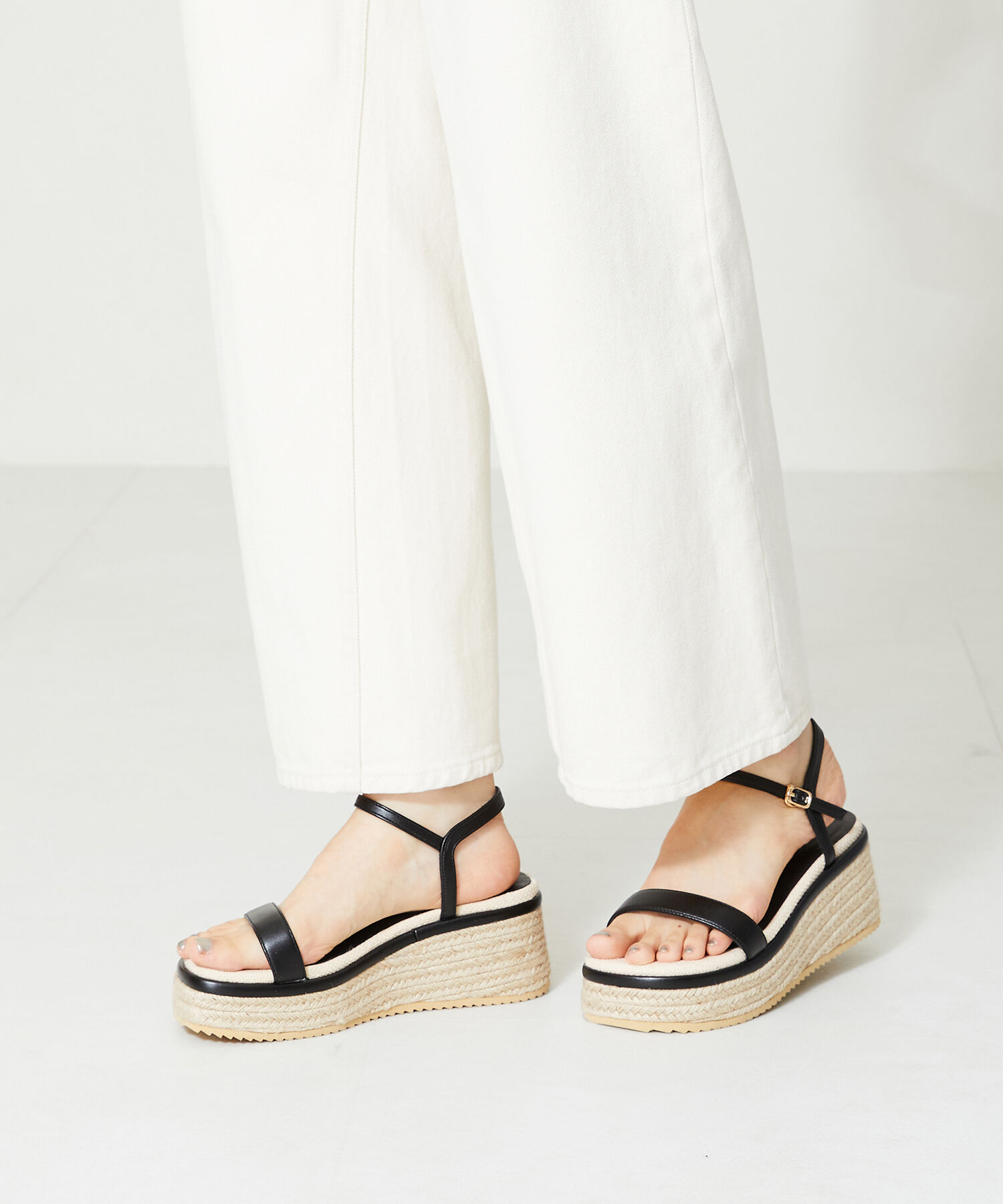 ORiental TRaffic「【アウトレット価格】厚底ジュートソールサンダル/41224 厚底 サンダル 人気 トレンド 売れてる」|サンダル|