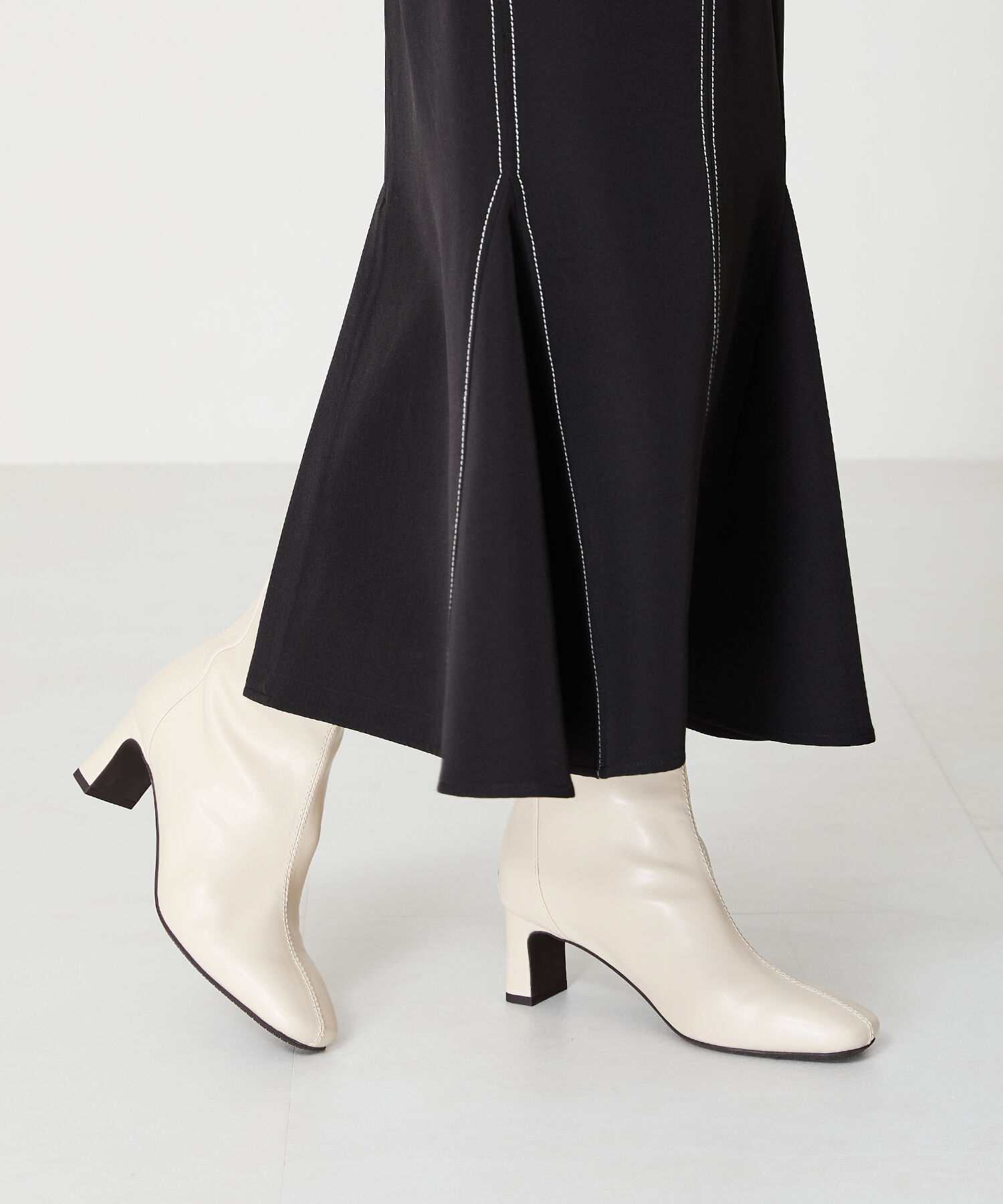 ORiental TRaffic「ストレッチ ヒール バック ジップ ブーツ /41406」|ショートブーツ|