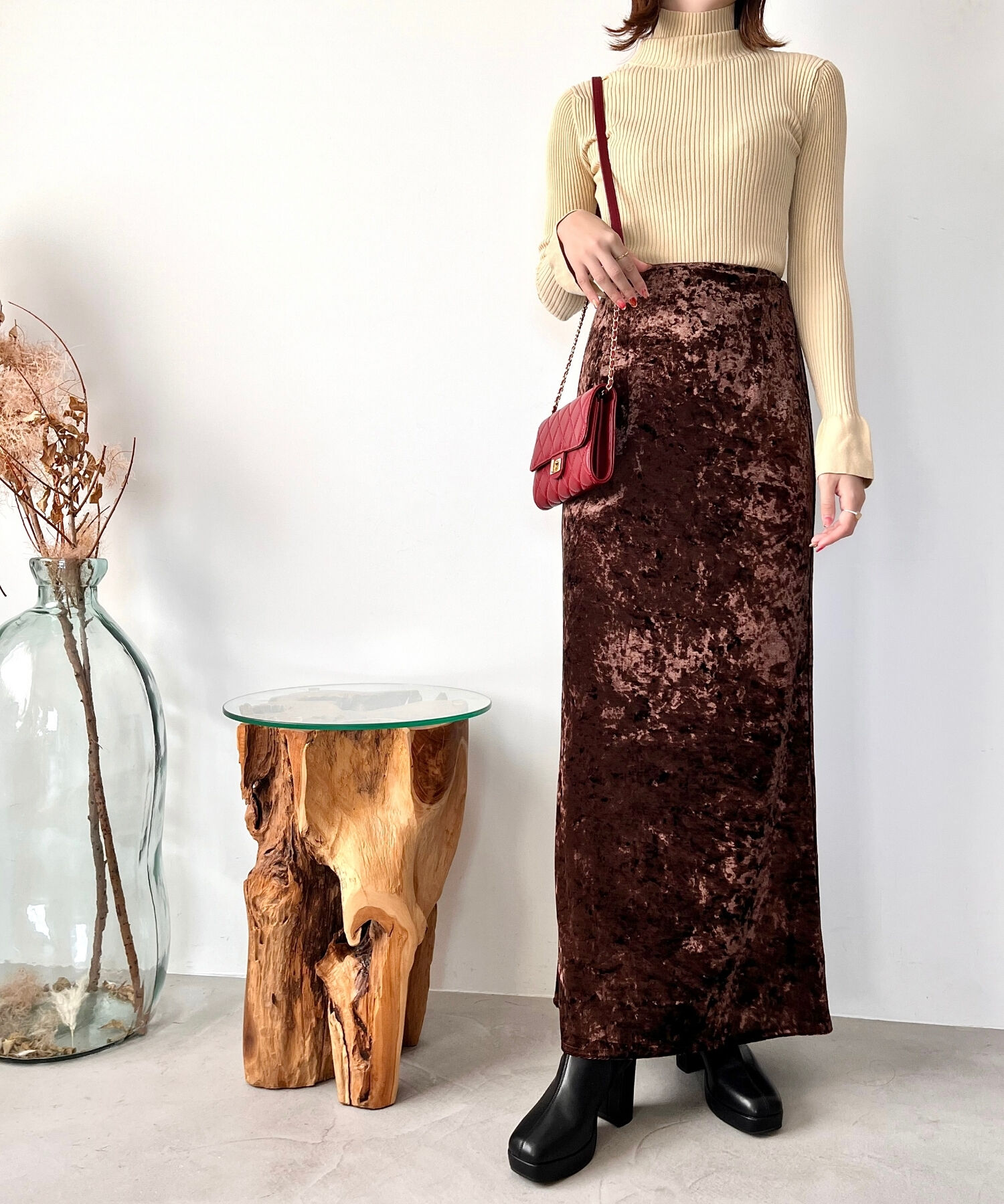 ORiental TRaffic「プラットフォームヒールショートブーツ/41422」|ショートブーツ|