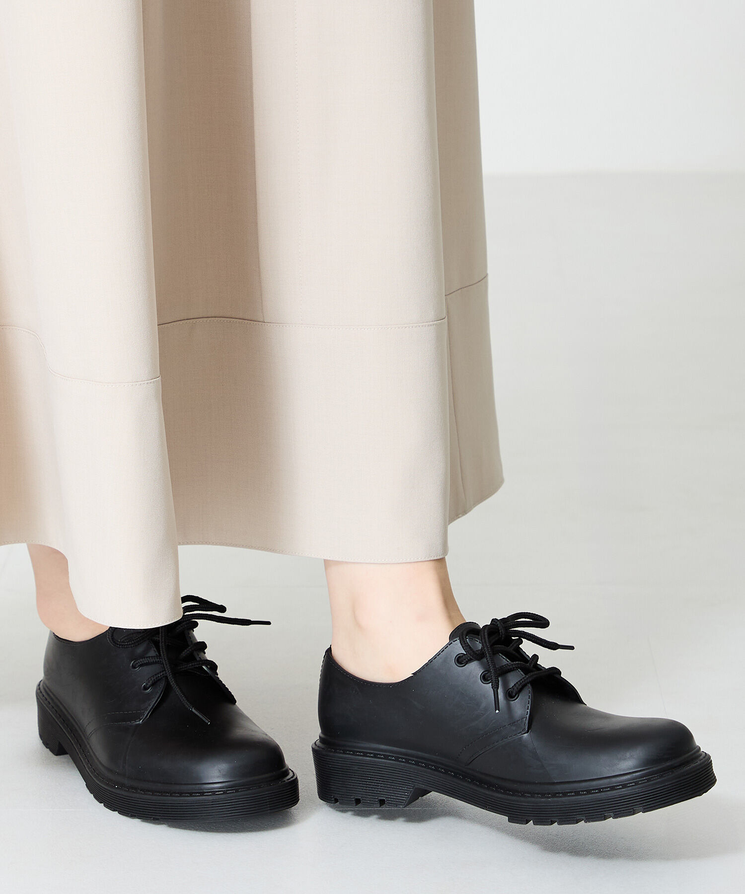 ORiental TRaffic「【防水】 タンクソール レースアップ レインシューズ /R-1022 通勤靴 晴雨兼用」|パンプス|