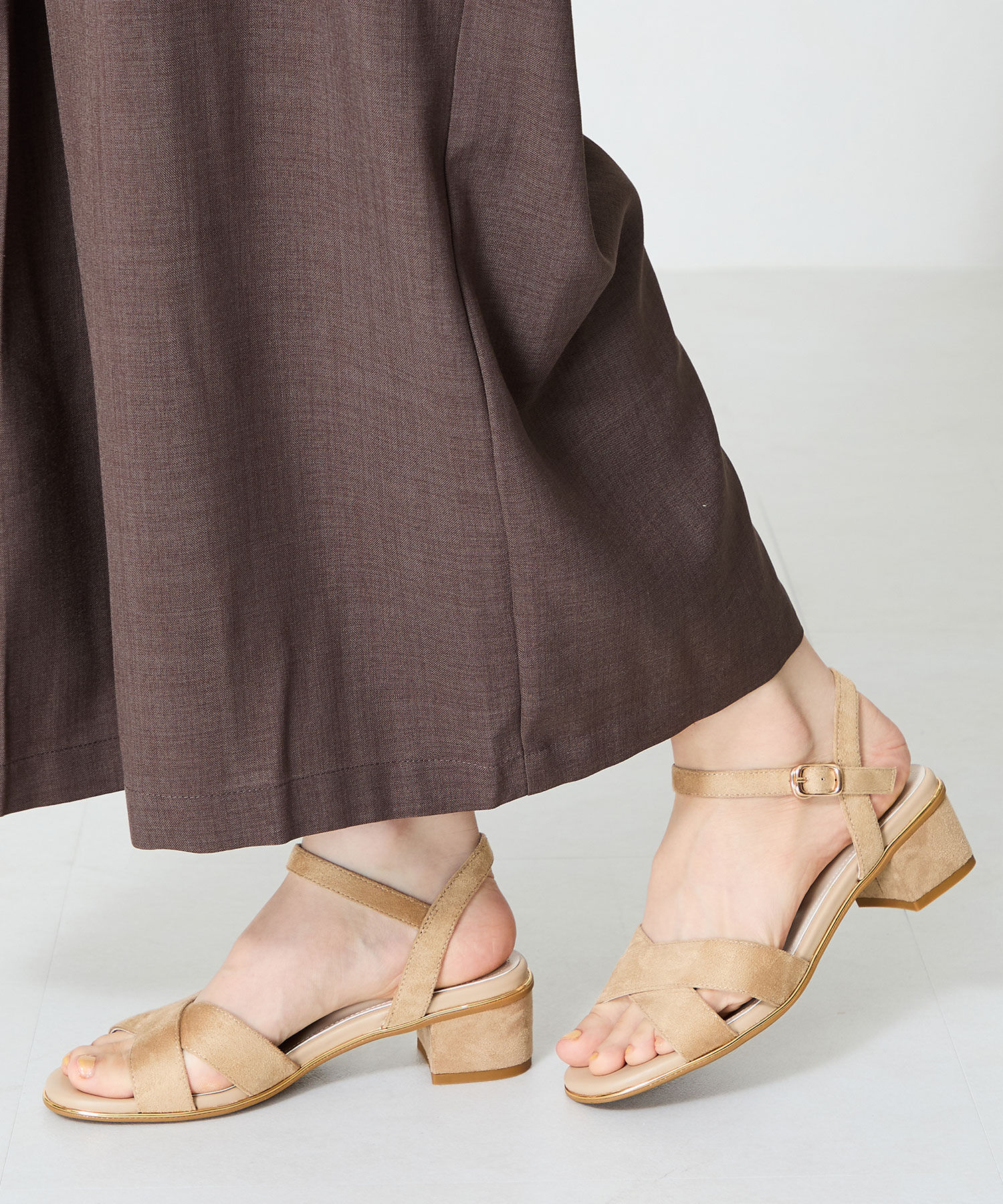 ORiental TRaffic「【WEB限定】クロスストラップメタリックラインサンダル/55201 サンダル トレンド 人気」|サンダル|