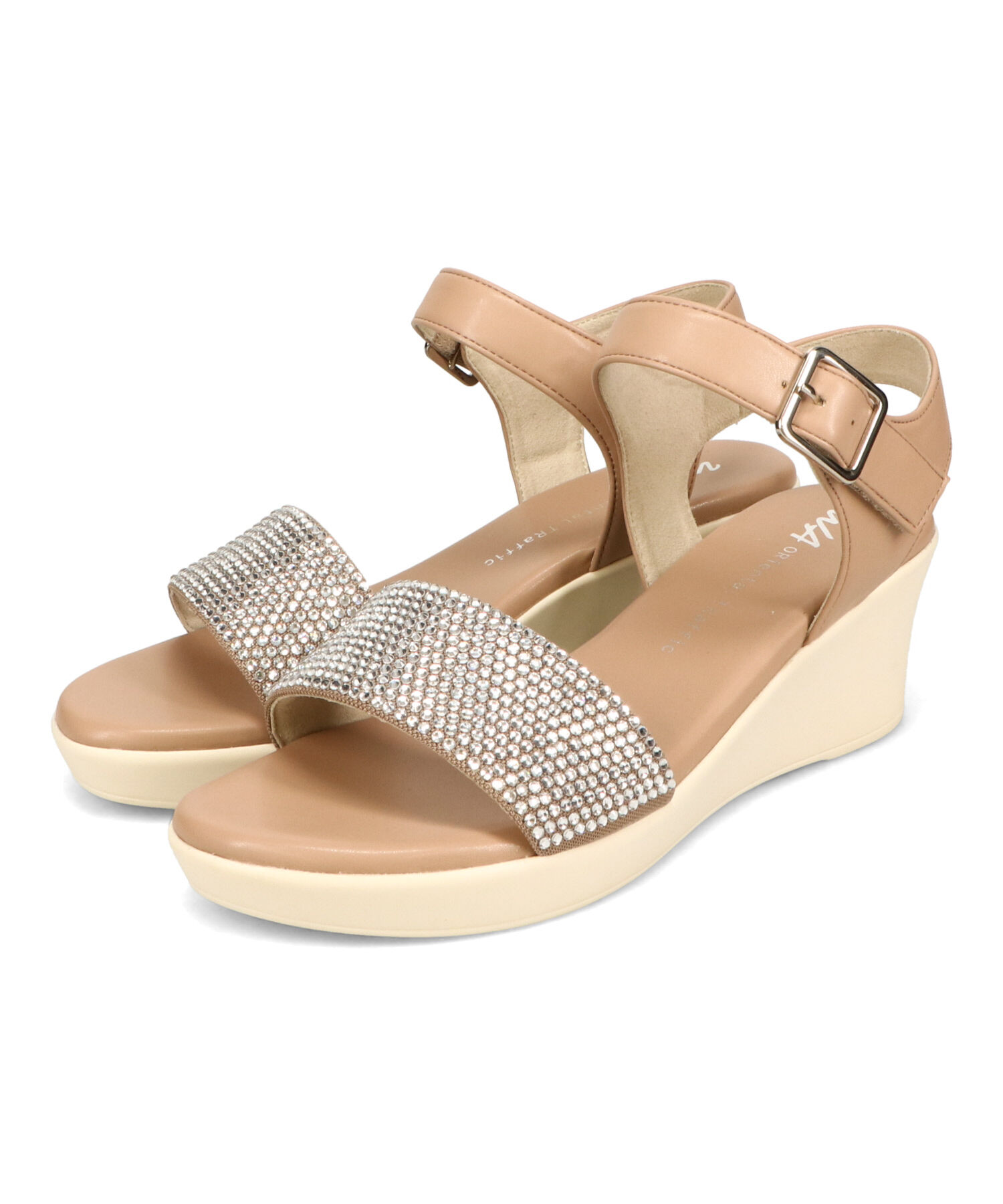 WA Oriental TRaffic「ラインストーンウエッジヒールサンダル/52210 人気 トレンド ヒール6.5cm」|サンダル|