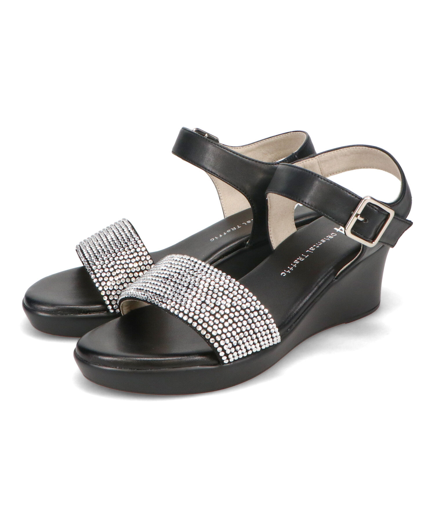 WA Oriental TRaffic「ラインストーンウエッジヒールサンダル/52210 人気 トレンド ヒール6.5cm」|サンダル|