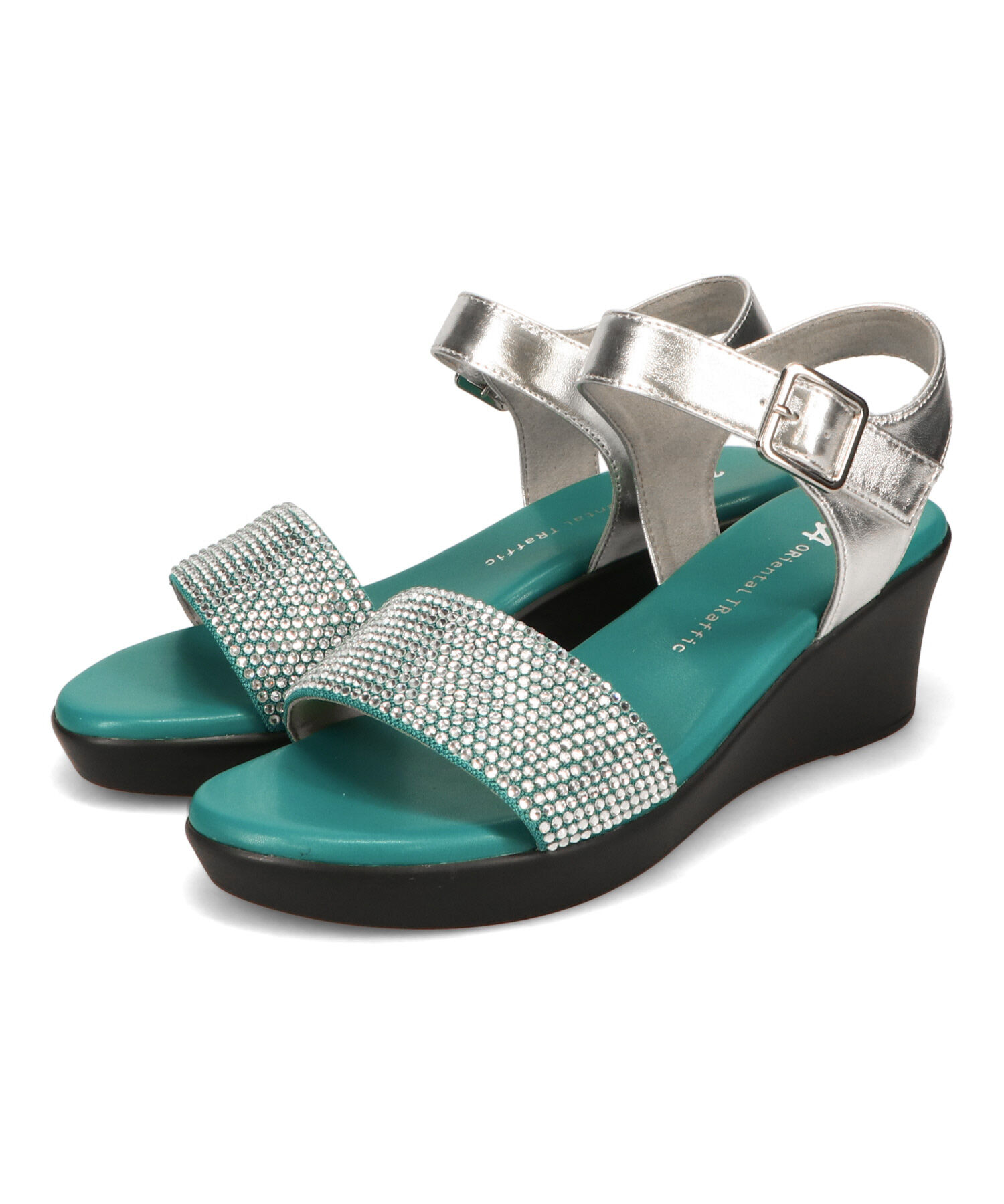 WA Oriental TRaffic「ラインストーンウエッジヒールサンダル/52210 人気 トレンド ヒール6.5cm」|サンダル|