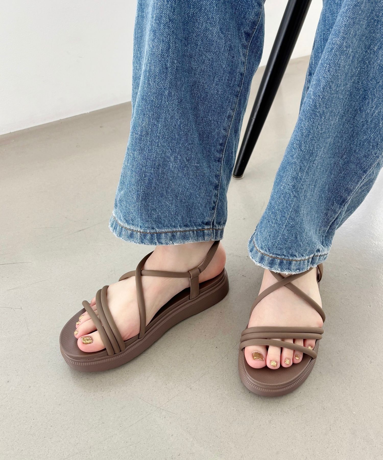 ORiental TRaffic「【WEB限定】チューブストラップスポーツサンダル/55204 厚底　スポサン 人気」|サンダル|MOCHA