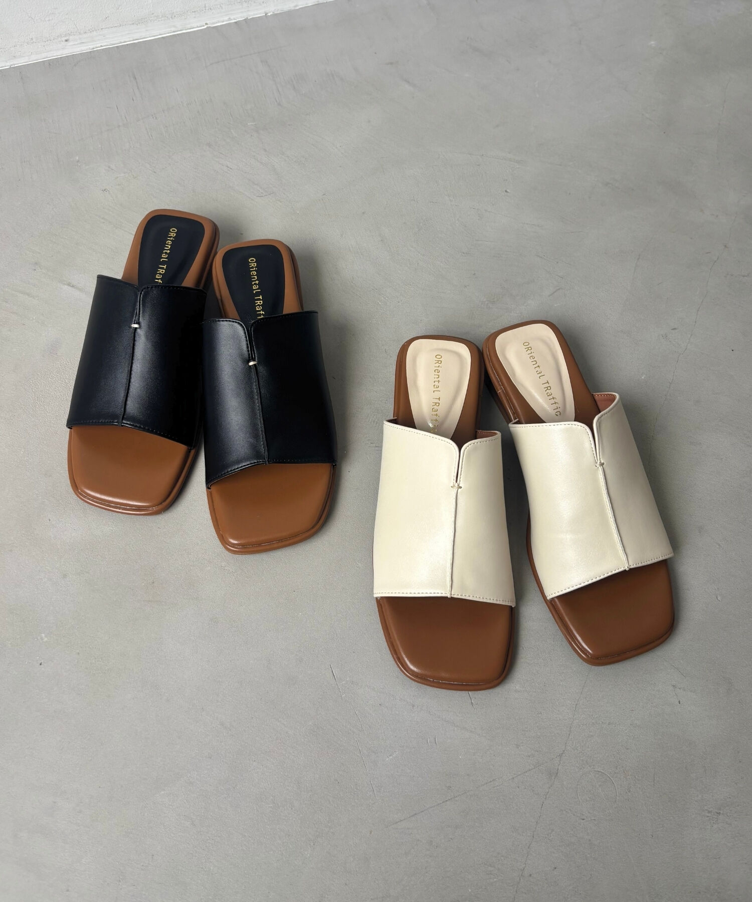 ORiental TRaffic「【WEB限定】●人気アイテム●センタースリットミュールサンダル/55206 サンダル 」|サンダル|