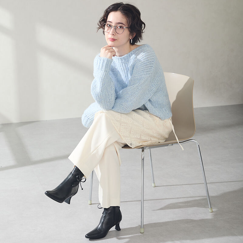 ORiental TRaffic「サイド リボン ヒール ブーツ /51417」|ショートブーツ|