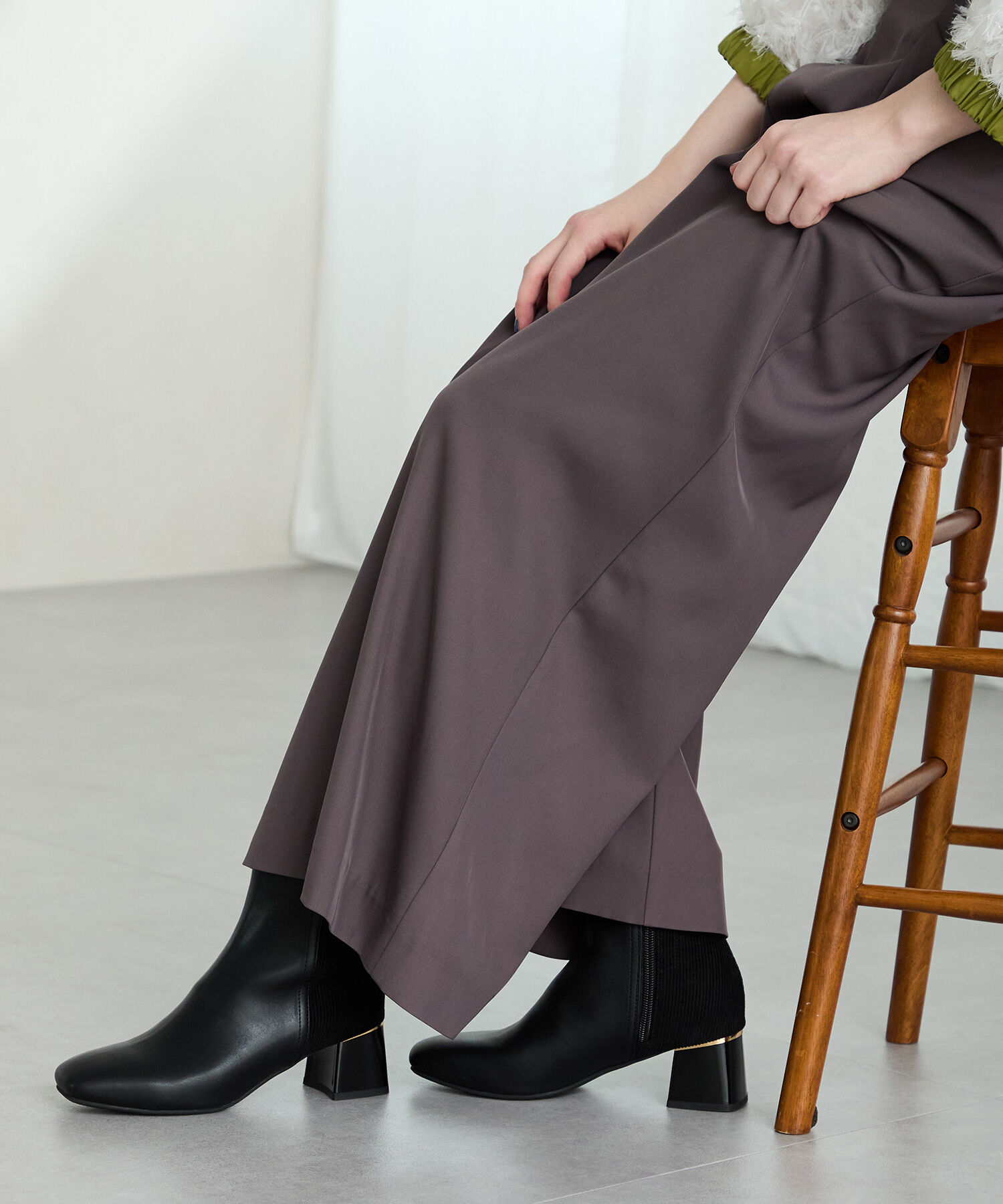 WA Oriental TRaffic「コーデュロイ コンビ ショートブーツ /52410」|ショートブーツ|