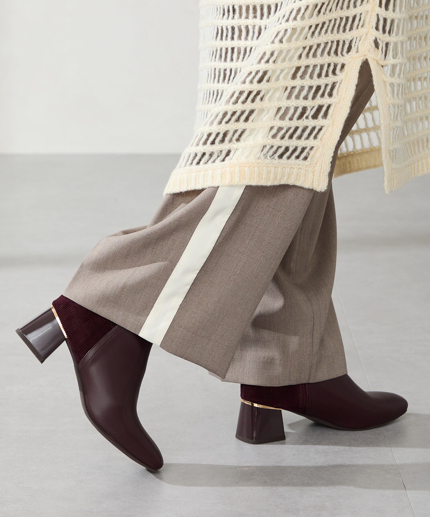 WA Oriental TRaffic「コーデュロイ コンビ ショートブーツ /52410」|ショートブーツ|