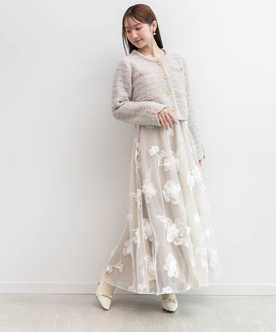  「パールリボンニットドッキングブーツ」|ショートブーツ|