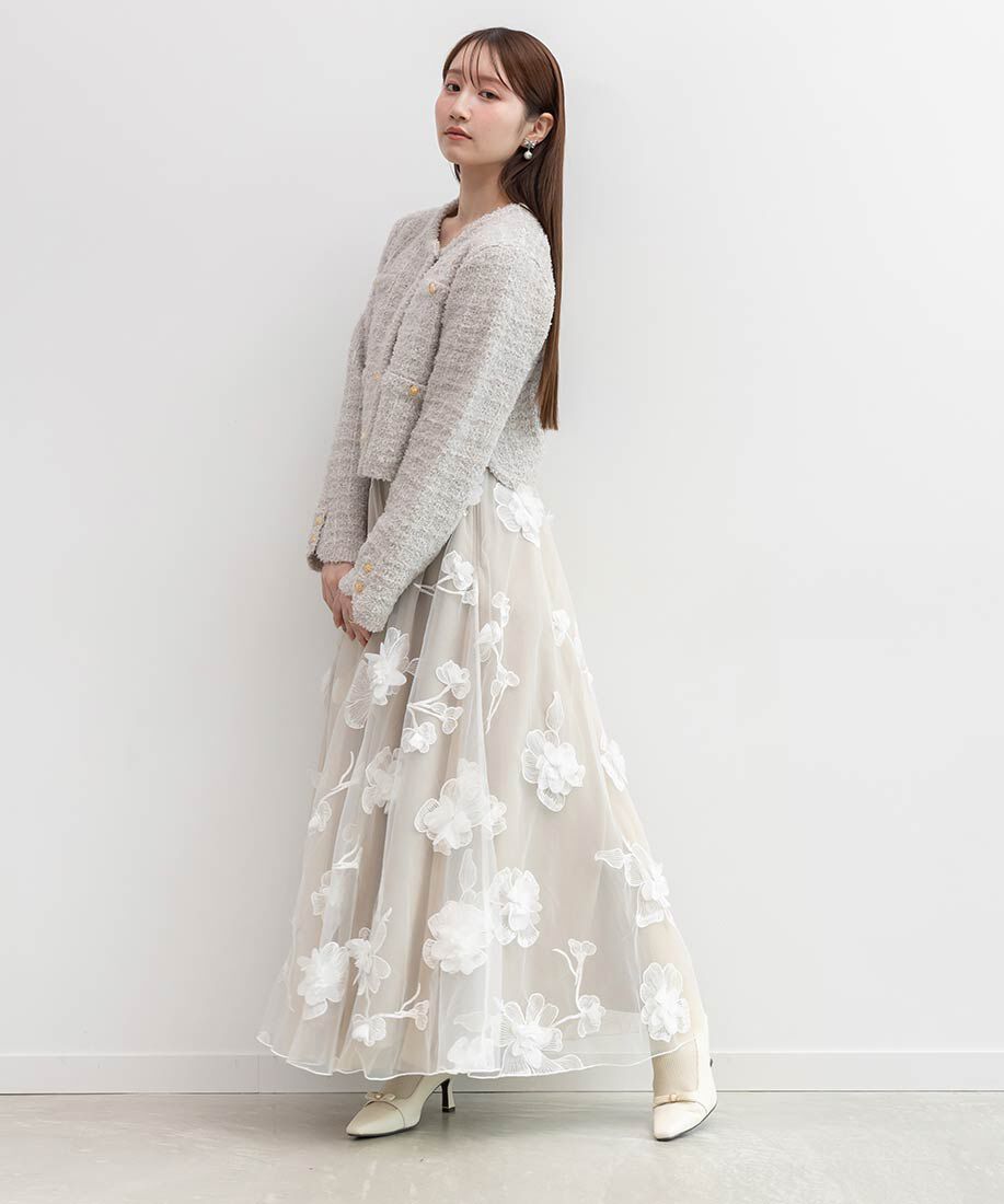  「パールリボンニットドッキングブーツ」|ショートブーツ|