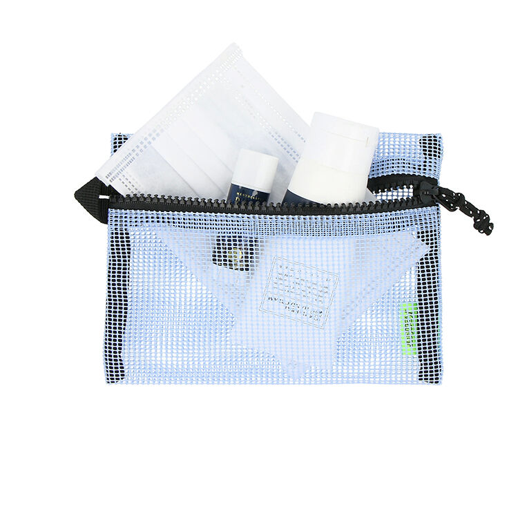  「コンター フラットケース メッシュM」|財布|ライトブルー