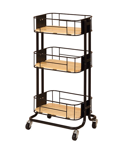  「幅35cm　ワイドワゴン」|食器・キッチングッズ|ﾌﾞﾗｯｸ