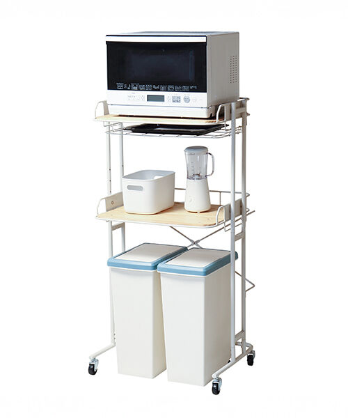  「ゴミ箱も収納できる　キッチンラック」|食器・キッチングッズ|