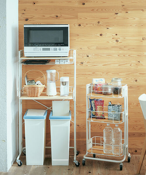  「ゴミ箱も収納できる　キッチンラック」|食器・キッチングッズ|