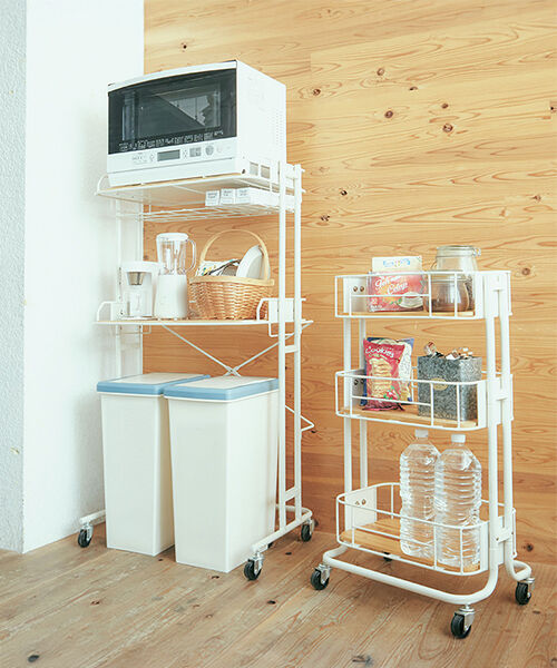  「ゴミ箱も収納できる　キッチンラック」|食器・キッチングッズ|