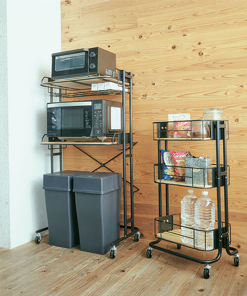  「ゴミ箱も収納できる　キッチンラック」|食器・キッチングッズ|