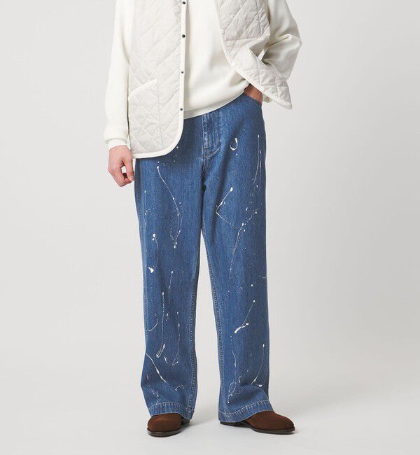 UNITED ARROWS「【別注】＜WESCOT＞スプラッシュ ペイント デニム ペインター パンツ」|チノ|COBALT